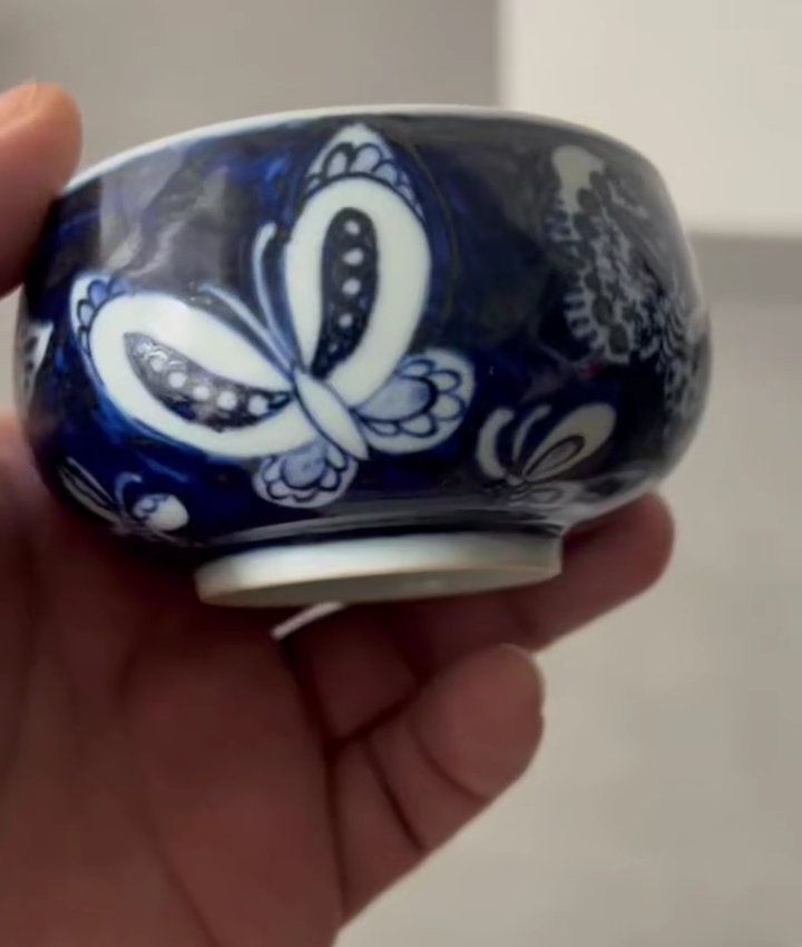 Original recording view — Blue Butterfly Porcelain Cup